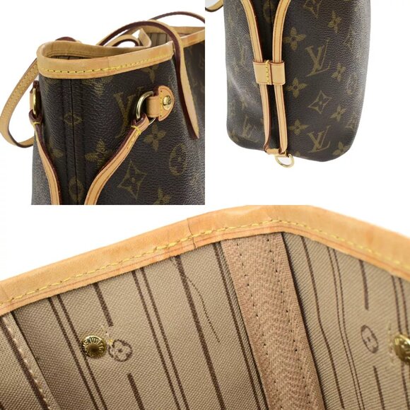 LOUIS VUITTON Neverfull PM Shoulder Tote Bag Monogram Leather BN M40155 55YG761 - Picture 5 of 16